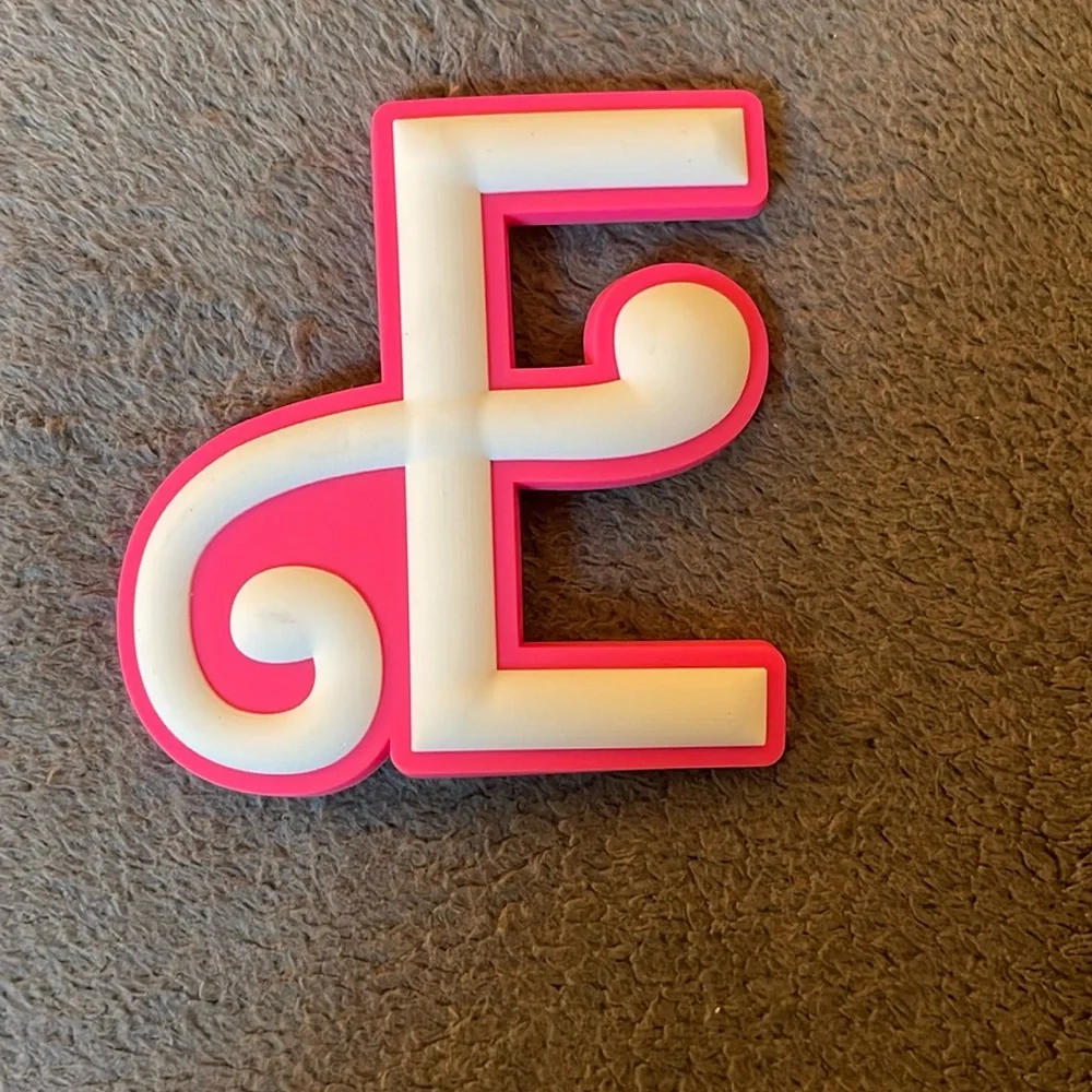 New Bogg Bag bit charm pink script E